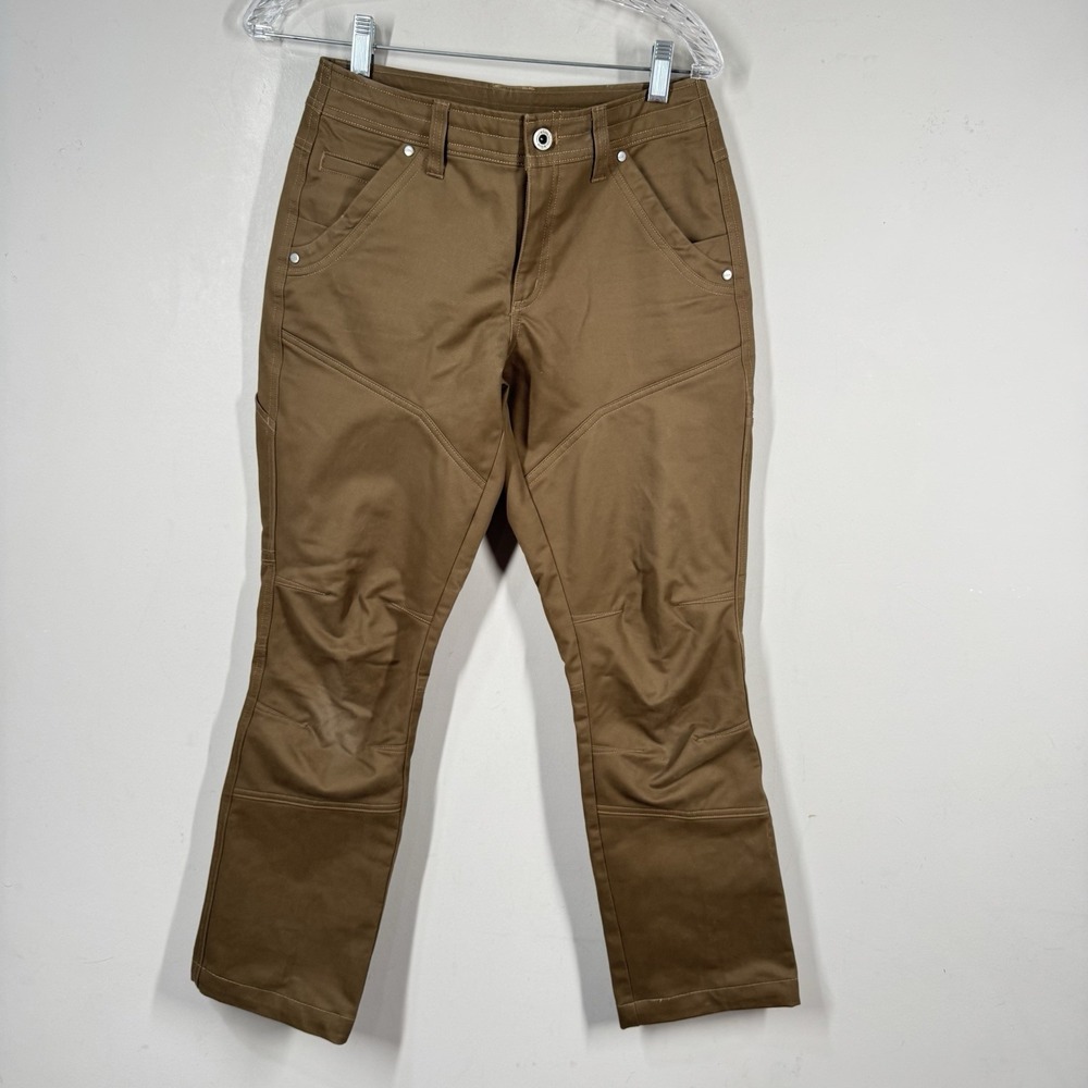 Kuhl Pants Womens Size 0 Reg Brown Rydr Workwear Outdoor Rugged Canvas 6351